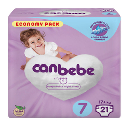 پوشک کودک جان به به (Canbebe) سایز 7 مدل Economy بسته 21 عددی