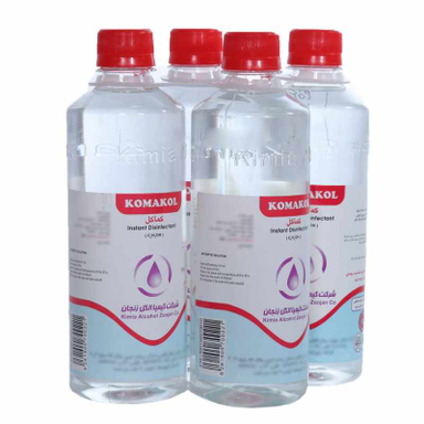 محلول ضدعفونی کننده کماکل (Komakol) مدل 04 حجم 500 میلی لیتر بسته 4 عددی