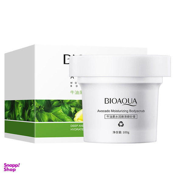 اسکراب لایه بردار پوست بایوآکوا (BioAqua) مدل آووکادو حجم 100 میلی لیتر