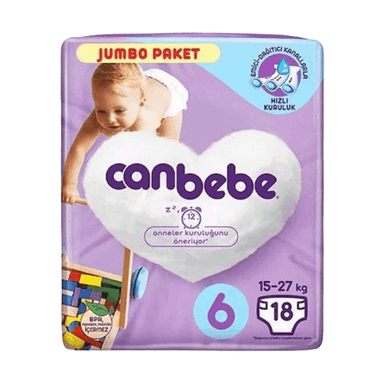 پوشک جان به به سایز 6 بسته 18 عددی