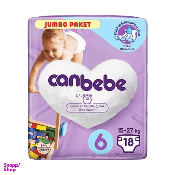 پوشک جان به به سایز 6 بسته 18 عددی