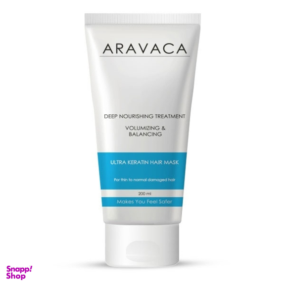 ماسک تقویت کننده مو آراواکا مدل کراتین حجم 200 میلی لیتر