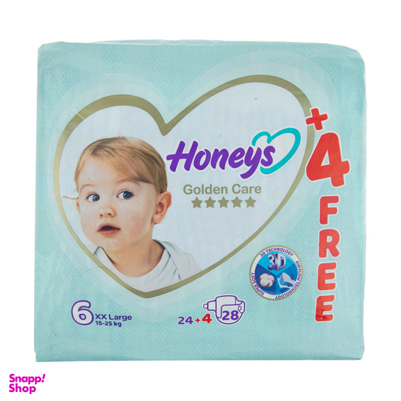 پوشک کودک هانیز (Honeys) سایز 6 بسته 28 عددی