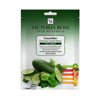 ماسک صورت ویکتوریا رز مدل Cucumber & Menthol حجم 25 میلی لیتر