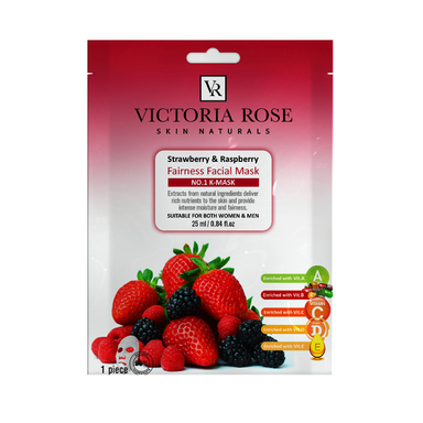 ماسک صورت ویکتوریا رز مدل Strawberry & Raspberry حجم 25 میلی لیتر