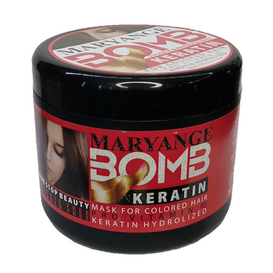 ماسک مو با آبکشی مریانج (Maryange) مدل Bomb Keratin حجم 500 میلی لیتر