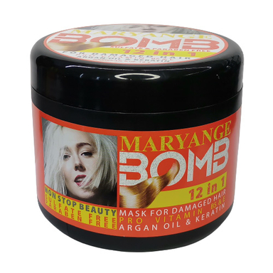 ماسک مو با آبکشی مریانج (Maryange) مدل Bomb 12 in 1 حجم 500 میلی لیتر