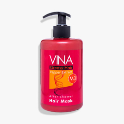 ماسک مو بدون آبکشی وینا (Vina) حاوی عصاره فلفل حجم 500 میلی لیتر