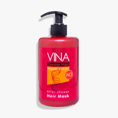 ماسک مو بدون آبکشی وینا (Vina) حاوی عصاره فلفل حجم 500 میلی لیتر