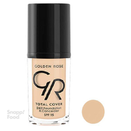 کرم پودر گلدن رز (Golden Rose) مدل Total Cover حجم 30 میلی‌لیتر