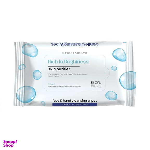 دستمال مرطوب بیول (Biol) مدل Rich In Brightness بسته 10 عددی