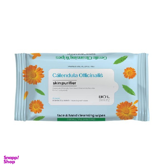 دستمال مرطوب بیول (Biol) مدل Calendula بسته 10 عددی
