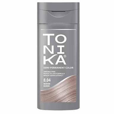 شامپو رنگساژ مو تونیکا (Tonika) شماره 8٫04 حجم 150 میلی لیتر رنگ بلوند متوسط