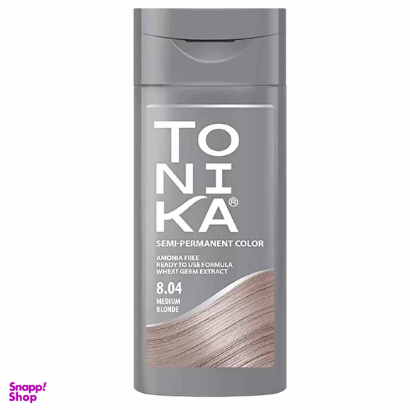 شامپو رنگساژ مو تونیکا (Tonika) شماره 8٫04 حجم 150 میلی لیتر رنگ بلوند متوسط