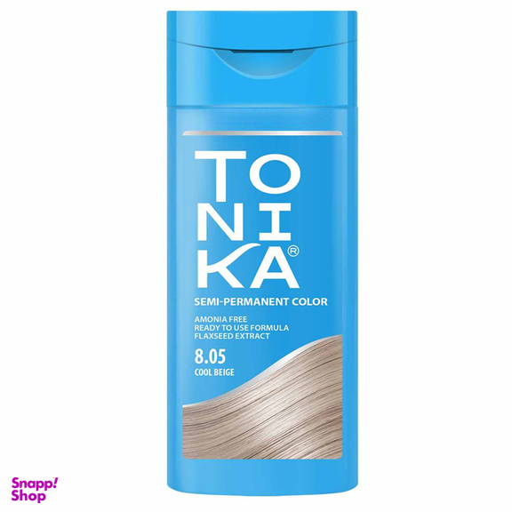 رنگساژ مو تونیکا (Tonika) شماره 8٫05 حجم 150 میلی لیتر رنگ بلوند یخی
