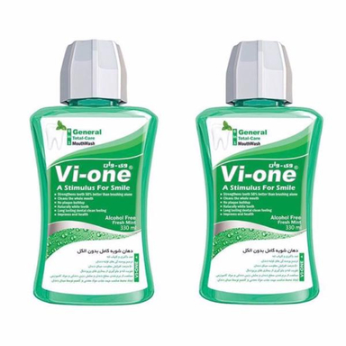 دهان شویه وی وان (Vi-One) مدل General Fresh Mint حجم 330 میلی‌ لیتر مجموعه 2 عددی