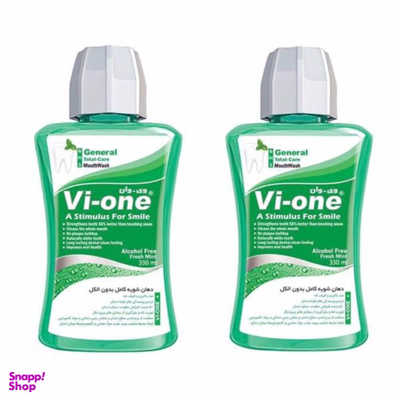 دهان شویه وی وان (Vi-One) مدل General Fresh Mint حجم 330 میلی‌ لیتر مجموعه 2 عددی