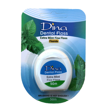 نخ دندان دینا (Dina) مدل Extra Mint حاوی عصاره نعنا