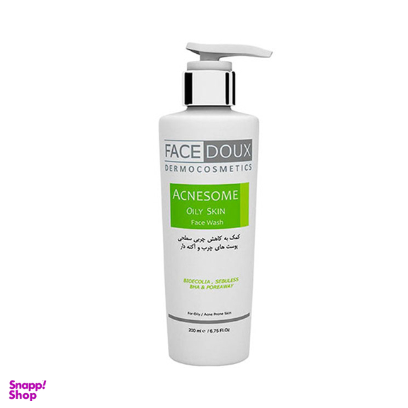 ژل شستشو صورت فیس دوکس (Face Doux) سری Acnesome مناسب پوست چرب حجم 200 میلی‌ لیتر