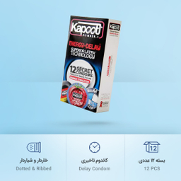 کاندوم تاخیری کاپوت مدل Energy Delay بسته 12 عددی