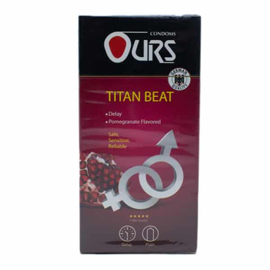 کاندوم انار اورز (Ours) مدل Titan بسته 12 عددی