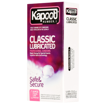 کاندوم کاپوت مدل Classic Lubricated بسته 12 عددی