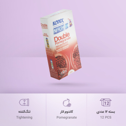 کاندوم ناچ کدکس مدل Double Pomegranate بسته 12 عددی