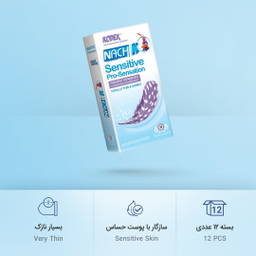 کاندوم ناچ کدکس مدل Sensitive Pro Sensation بسته 12 عددی