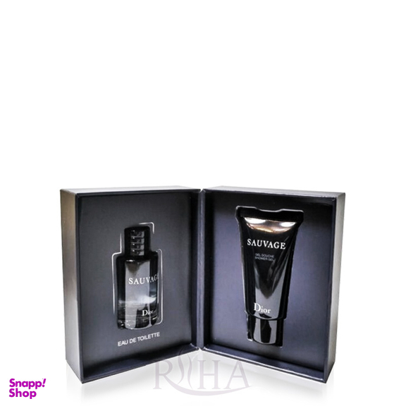 ست هدیه مینیاتوری ادوتویلت دیور (Dior) مدل Sauvage مجموعه 2 عددی