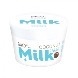 کرم کاسه ای بیول (Biol) مدل Milk And Coconut مناسب برای پوست نرمال تا خشک وزن 200 گرم