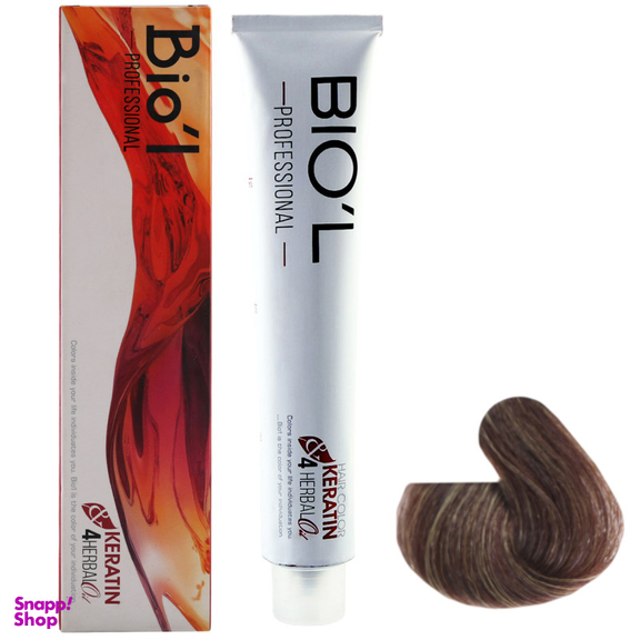 رنگ مو بیول (Biol) شماره 8.1 رنگ بلوند دودی روشن حجم 100 میلی لیتر