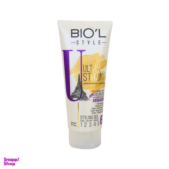 ژل مو بیول (Biol) مدل Ultra Strong حجم 200 میلی لیتر