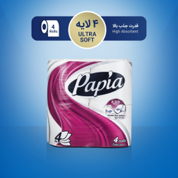 دستمال توالت پاپیا (Papia) مدل B Side بسته 4 عددی