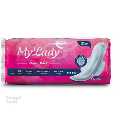 نوار بهداشتی بالدار مای‌ لیدی (My lady) مدل Classic Pink سایز بزرگ بسته 10 عددی