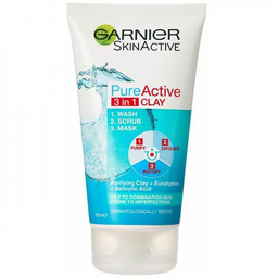 اسکراب پاک کننده پوست گارنیه (Garnier) مدل Pure Active 3in1 حجم 150 میلی لیتر