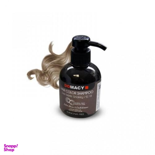 شامپو رنگساژ دوماسی (Domacy) شماره 6.18 رنگ دودی مات تیره حجم 300 میلی لیتر