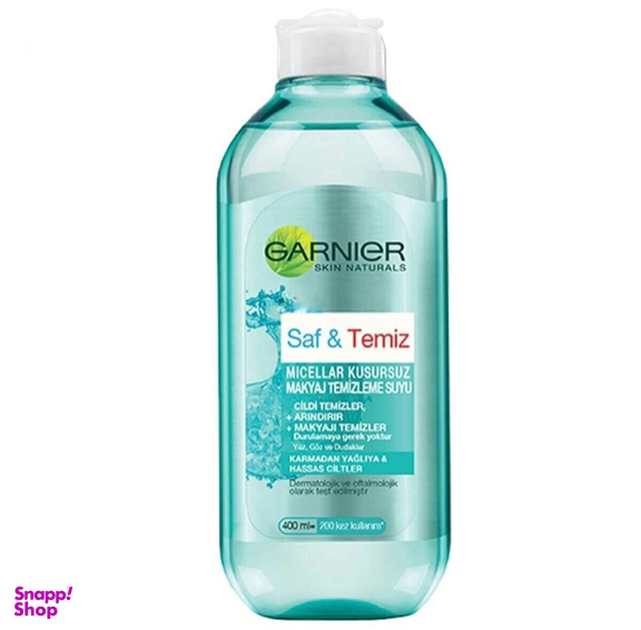 میسلار واتر گارنیه مدل Saf & Temiz حجم 400 میلی لیتر