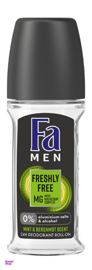 رول ضد تعریق مردانه فا (FA) مدل FRESHLY FREE MINT حجم 50 میل لیتر