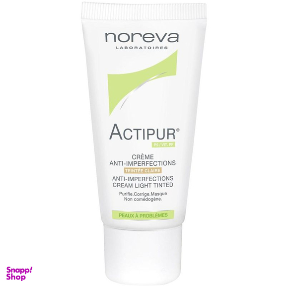 کرم ضد جوش رنگی نوروا (Noreva) سری Actipur مدل Light Tinted حجم 30 میلی‌ لیتر
