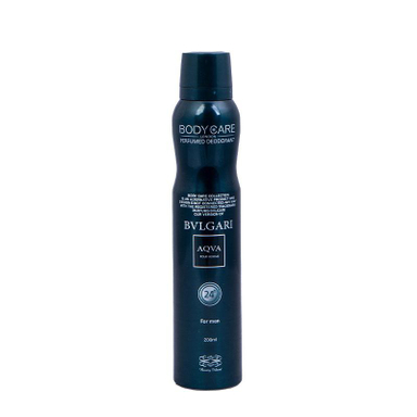 اسپری دیودورانت مردانه بادی کر (Body Care) مدل Bvlgari Aqua حجم 200 میلی لیتر