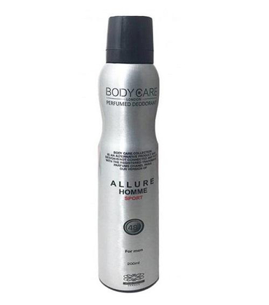 اسپری دیودورانت مردانه بادی کر (Body Care) مدل Allure Homme حجم 150 میلی لیتر