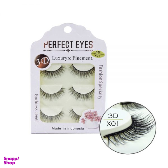 مژه 3D پرفکت آیز (Perfect Eyes) مدل X01 بسته 3 عددی