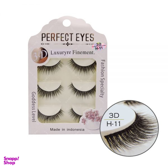 مژه 3D پرفکت آیز (Perfect Eyes) مدل H-11 بسته 3 عددی