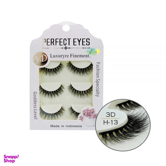 مژه 3D پرفکت آیز (Perfect Eyes) مدل H-13 بسته 3 عددی