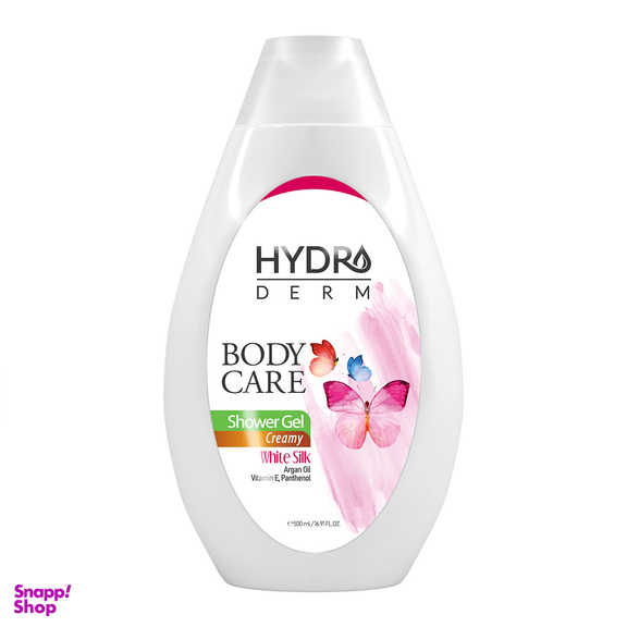 شامپو بدن کرمی هیدرودرم (Hydroderm) با رایحه ابریشم سفید حجم 500 میلی لیتر