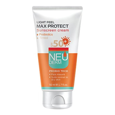 کرم ضد آفتاب نئودرم مدل مکس پروتکت فاقد چربی با Spf 50 رنگی
