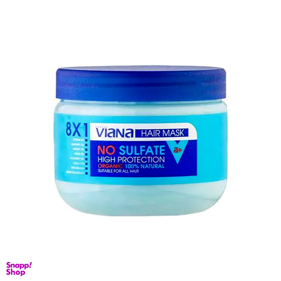 ماسک مو ترمیم کننده،محافظت کننده و تقویت کننده ویانا (Viana) حاوی 8 روغن بدون سولفات حجم 500 میلی لیتر