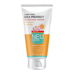 کرم ضد آفتاب نیودرم (Neuderm) مدل مکس پروتکت فاقد چربی با Spf 50 بی رنگ