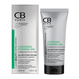 ژل پاک کننده پوست سی بی (CB) مناسب پوست مختلط تا چرب حجم 200 میلی لیتر