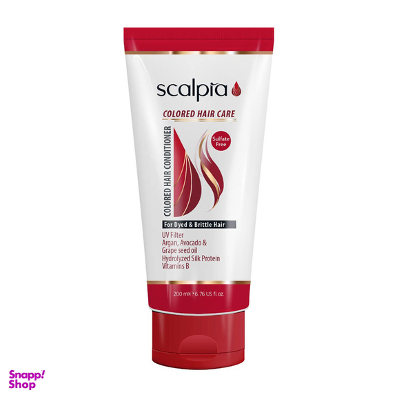 نرم کننده موی سر بانوان اسکالپیا (Scalpia) مخصوص موهای رنگ شده حجم 200 میلی لیتر